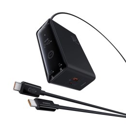 Ładowarka sieciowa Baseus Digital GaN 3xUSB-C 1xUSB-A 240W z kablem zasilającym - czarna
