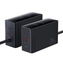 Ładowarka sieciowa Baseus Digital GaN 3xUSB-C 1xUSB-A 240W z kablem zasilającym - czarna