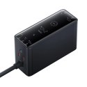 Ładowarka sieciowa Baseus Digital GaN 3xUSB-C 1xUSB-A 240W z kablem zasilającym - czarna