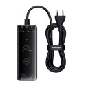 Ładowarka sieciowa Baseus Digital GaN 3xUSB-C 1xUSB-A 240W z kablem zasilającym - czarna