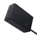 Ładowarka sieciowa Baseus Digital GaN 3xUSB-C 1xUSB-A 240W z kablem zasilającym - czarna