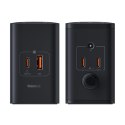 Ładowarka sieciowa Baseus Digital GaN 3xUSB-C 1xUSB-A 240W z kablem zasilającym - czarna