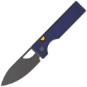 Nóż składany Kizer Little Ringbo Blue Aluminium, Gray PVD / Stonewashed AEB-L by Matija Milović (V3708A3)