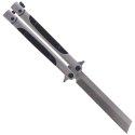 Nóż składany motylek TOKISU Balisong Black G10/Steel, Satin (02174)