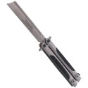 Nóż składany motylek TOKISU Balisong Black G10/Steel, Satin (02174)