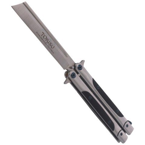Nóż składany motylek TOKISU Balisong Black G10/Steel, Satin (02174)