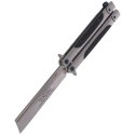 Nóż składany motylek TOKISU Balisong Black G10/Steel, Satin (02174)