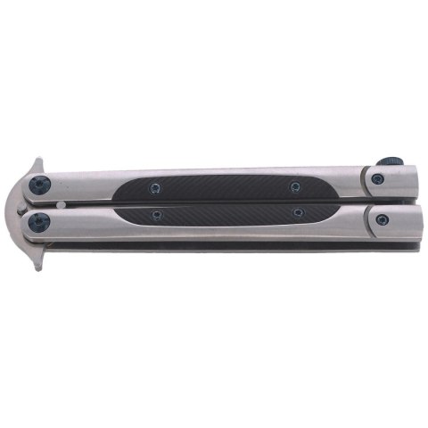 Nóż składany motylek TOKISU Balisong Black G10/Steel, Satin (02174)