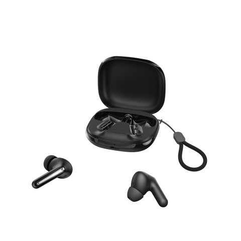 XO słuchawki Bluetooth G53 TWS czarne ANC + ENC z podstawką