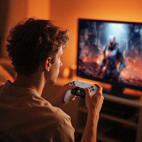 Pad bezprzewodowy do PS5 kompatybilny z grami PS5/PS4 Hoco GA32 biały