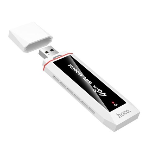 Router mobilny 4G LTE WiFi 6 USB A Hoco HI43 biało czarny
