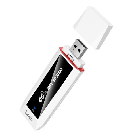 Router mobilny 4G LTE WiFi 6 USB A Hoco HI43 biało czarny