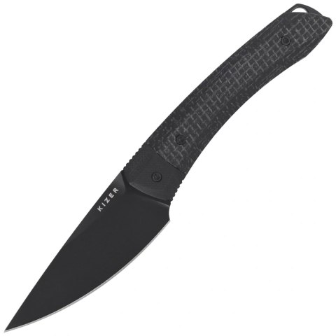 Nóż Kizer MoMo Fix 3 Black Micarta/ Black G10, Black PVD AEB-L by Vladimir Legachev (1124A4)