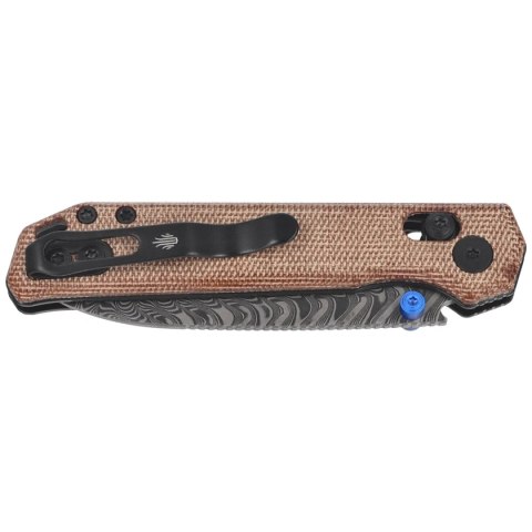 Nóż składany Kizer Begleiter 2.9 CL Brown Norplex UltreX Micarta, Acid Washed Damascus by Azo (V3458.2CDA2)