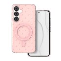 Nakładka Bubble Dots Mag do Samsung S24 / S25 różowa