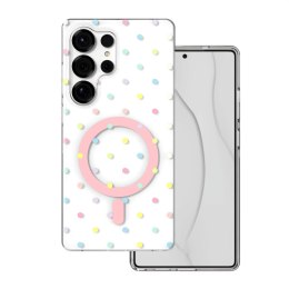Nakładka Bubble Dots Mag do Samsung S25 Ultra biała