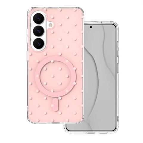 Nakładka Bubble Dots Mag do Samsung S26 różowa