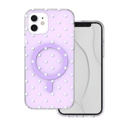 Nakładka Bubble Dots Mag do iPhone 11 fioletowa