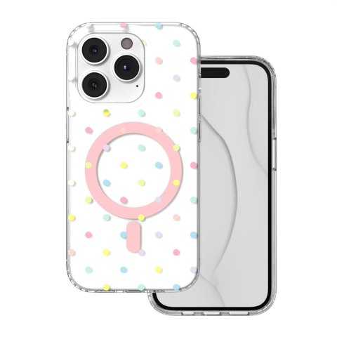 Nakładka Bubble Dots Mag do iPhone 14 Pro 6,1" biała