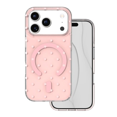Nakładka Bubble Dots Mag do iPhone 17 Pro 6,3" / 18 Pro 6,3" różowa