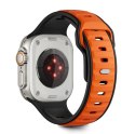 Pasek Tech-Protect IconBand Line na Apple Watch 44 / 45 / 46 / 49 mm - czarno-pomarańczowy
