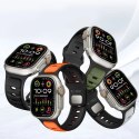 Pasek Tech-Protect IconBand Line na Apple Watch 44 / 45 / 46 / 49 mm - czarno-pomarańczowy