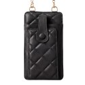 Pikowana torebka / saszetka na telefon 19*10,5*2cm, BLACK / CZARNY