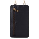 Pikowana torebka / saszetka na telefon 19*10,5*2cm, BLACK / CZARNY
