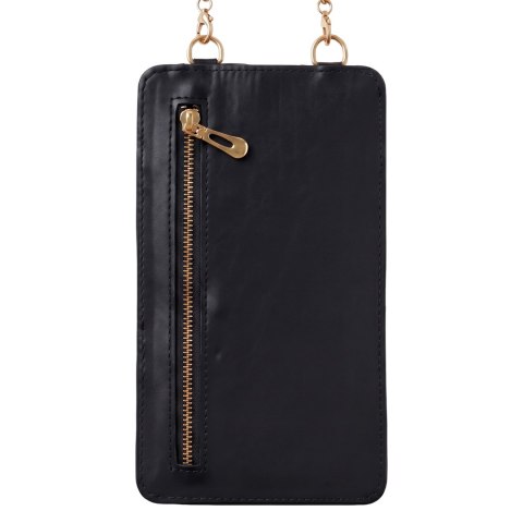 Pikowana torebka / saszetka na telefon 19*10,5*2cm, BLACK / CZARNY
