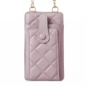 Pikowana torebka / saszetka na telefon 19*10,5*2cm, PURPLE / FIOLETOWY