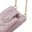 Pikowana torebka / saszetka na telefon 19*10,5*2cm, PURPLE / FIOLETOWY