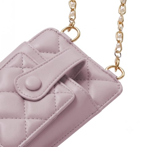 Pikowana torebka / saszetka na telefon 19*10,5*2cm, PURPLE / FIOLETOWY