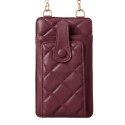 Pikowana torebka / saszetka na telefon 19*10,5*2cm, RED / CZERWONY