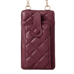 Pikowana torebka / saszetka na telefon 19*10,5*2cm, RED / CZERWONY