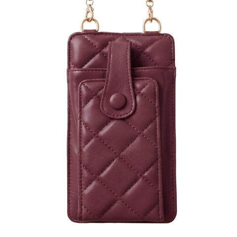 Pikowana torebka / saszetka na telefon 19*10,5*2cm, RED / CZERWONY