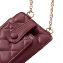 Pikowana torebka / saszetka na telefon 19*10,5*2cm, RED / CZERWONY