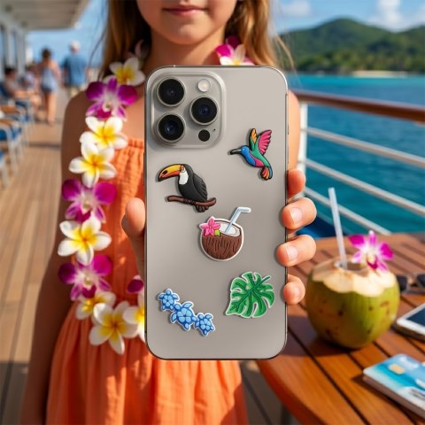 Sticker 3D Tropical birds zestaw 5 szt
