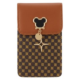 Torebka / saszetka na telefon Mouse 19*12*2cm, BROWN / BRĄZOWY