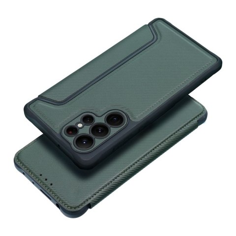 Etui z klapką na Samsung A27 Razor Book ciemnozielone
