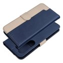 Etui z klapką na Motorola G17 Split Book granatowo-kremowe
