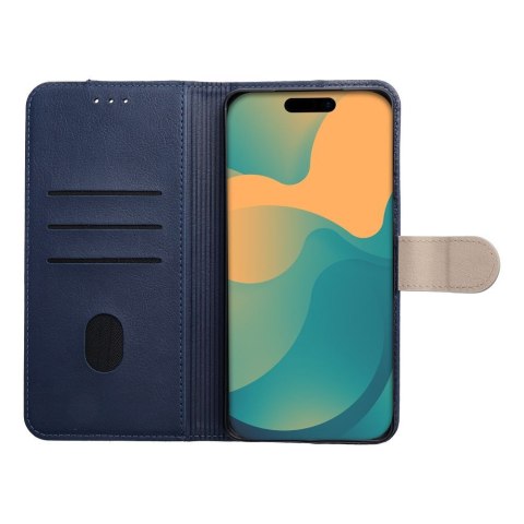 Etui z klapką na Motorola G17 Split Book granatowo-kremowe