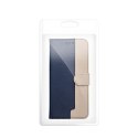 Etui z klapką na Motorola G17 Split Book granatowo-kremowe