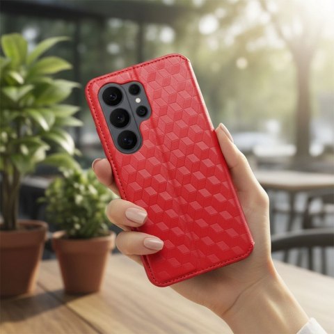 Etui z klapką na Oppo Reno 15 Pro 5G Cubic Book czerwone