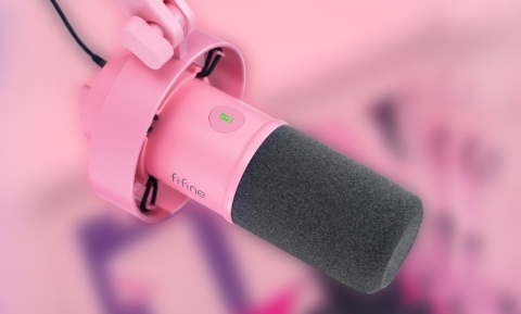 Mikrofon dynamiczny Fifine K688P (różowy)