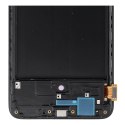 REWA wyświetlacz LCD do SAMSUNG A70 OLED czarny z ramka