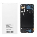 REWA wyświetlacz LCD do SAMSUNG A70 OLED czarny z ramka