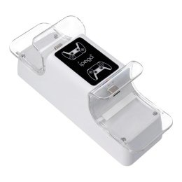 Stacja ładująca podwójna do padów PS5 DualSense iPega P5003 biała