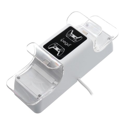 Stacja ładująca podwójna do padów PS5 DualSense iPega P5003 biała