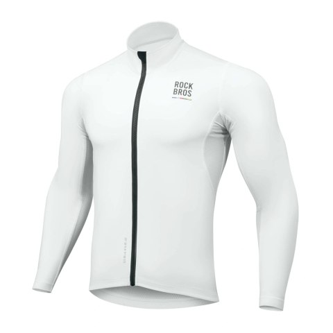 Bluza rowerowa Rockbrs TLWT001 ROAD TO SKY wiatroszczelna, ocieplana, S - biała