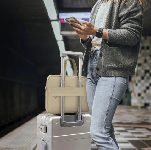 Torba Tech-Protect Carrying Bag na laptopa 13-14" - beżowa